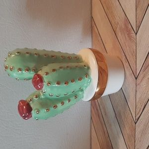 Cactus Pepper Shaker or Southwest Decor Porcelain